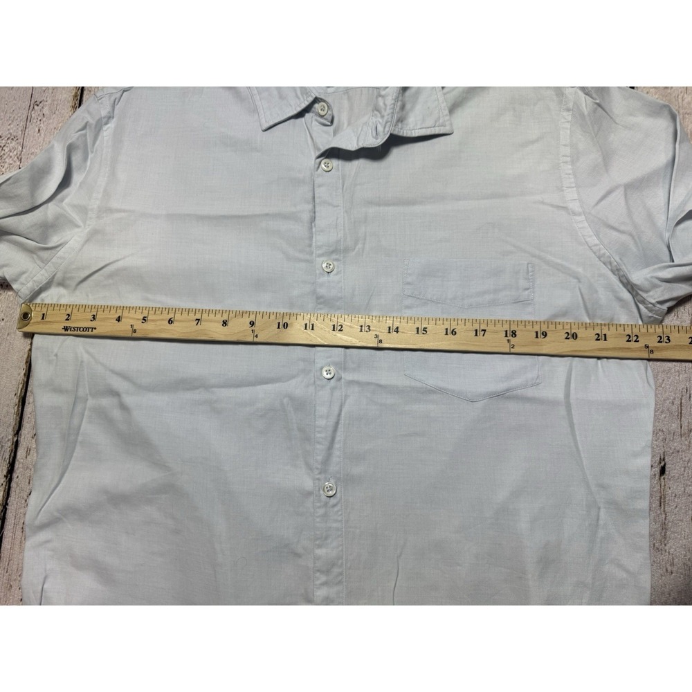 Billy Reid Shirt Mens Large Light Blue Button Down Long Sleeve Cashmere Cotton - Picture 5 of 6